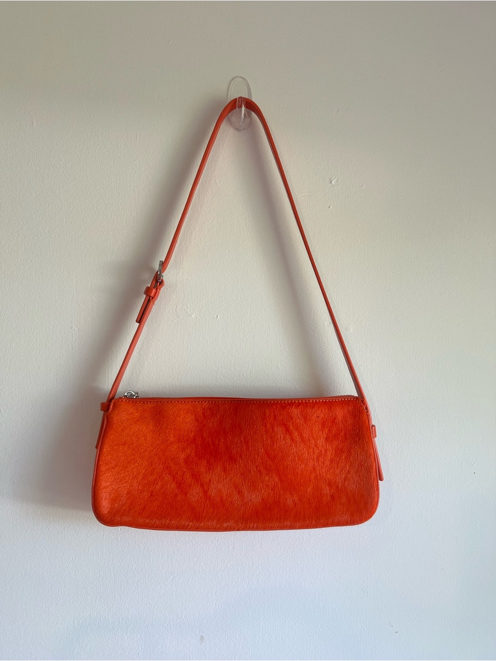 Women’s Orange Ponyhair 90s Shoulder Bag